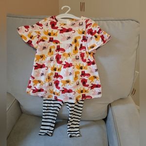 🦁 Harper Canyon / Nordstrom 18 month Tiger tunic and striped leggings